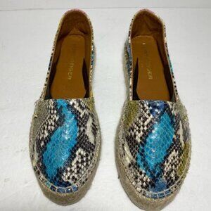 Kurt Geiger Morella Leather Rainbow Snake  Espadrilles Multicolor SZ 38 (Eur)